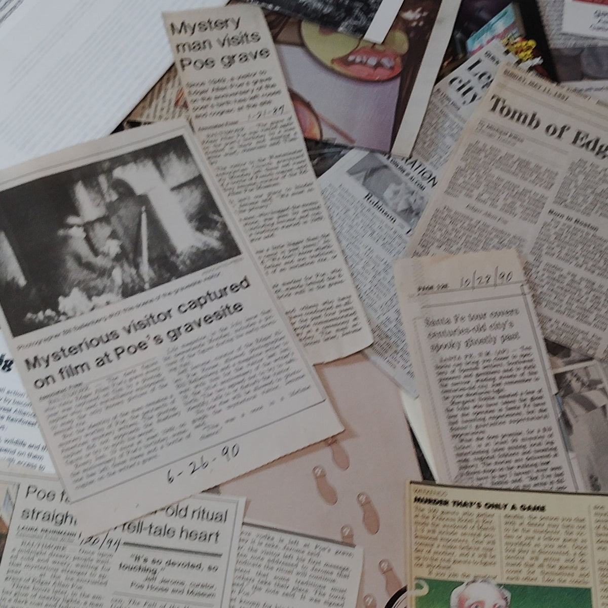 Collected Ghost & True Crime Ephemera - Cemeteries & Hauntings - 2 LBS Clippings