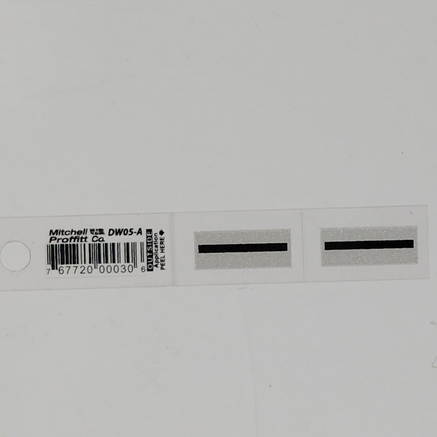 2nd Lieutenant Rank Bar Decal Set (O-1) 1" x 3/8"  Vinyl – Outside Window Mount