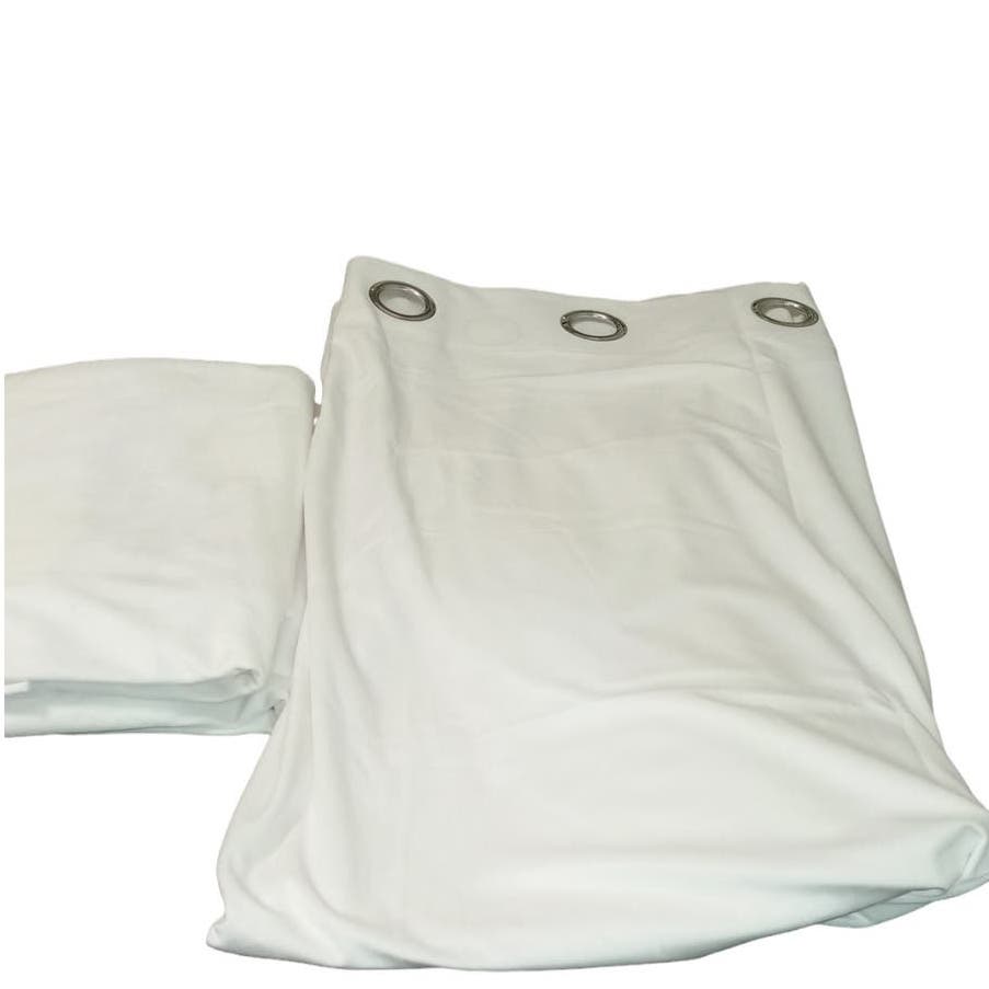 Bleach White Velvet Curtains, 52 x 96, 2 Panels, Thermal, Light Filtering Panels