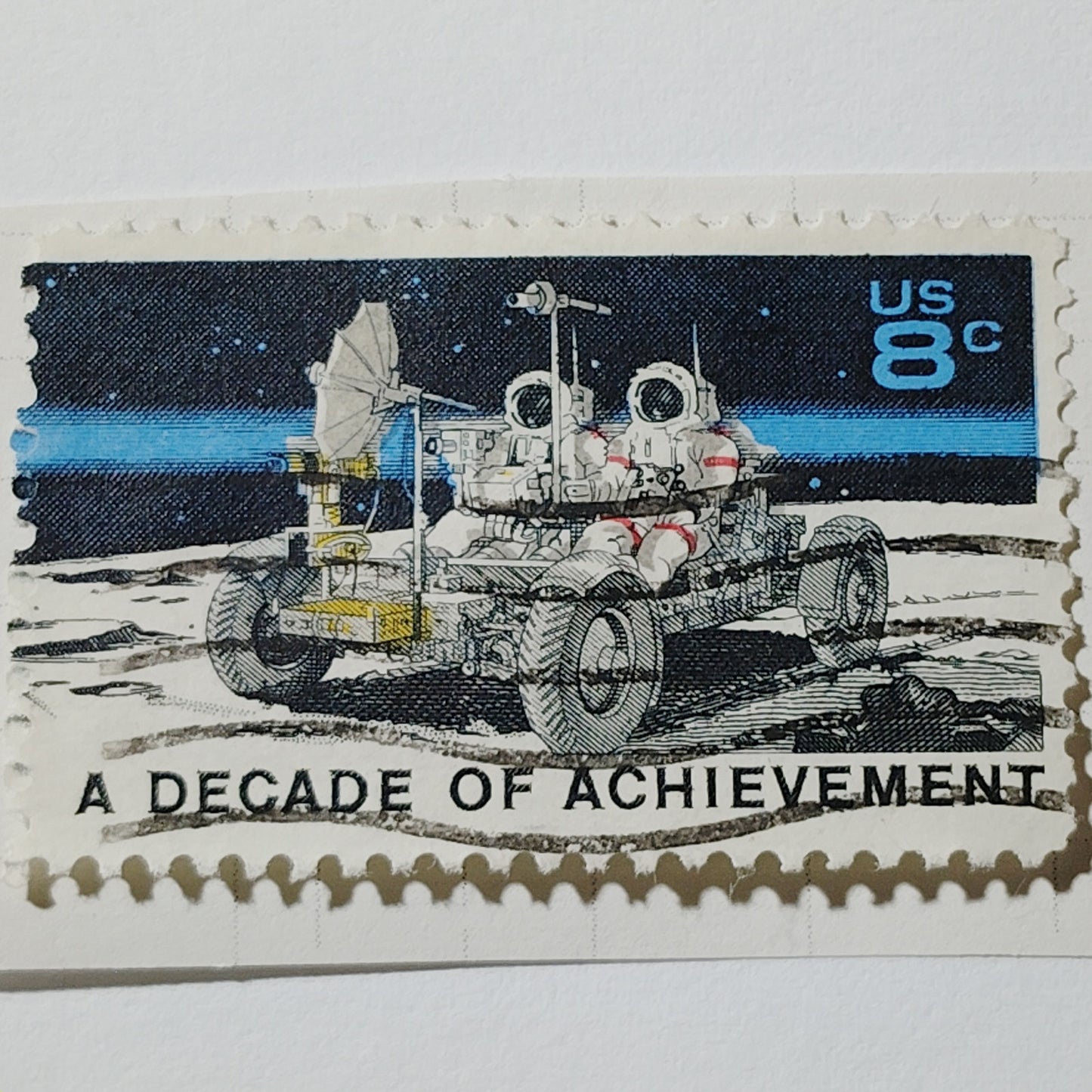 1971 US Postage Stamp Scott #1435 8c Space Decade of Achievement Rover Used