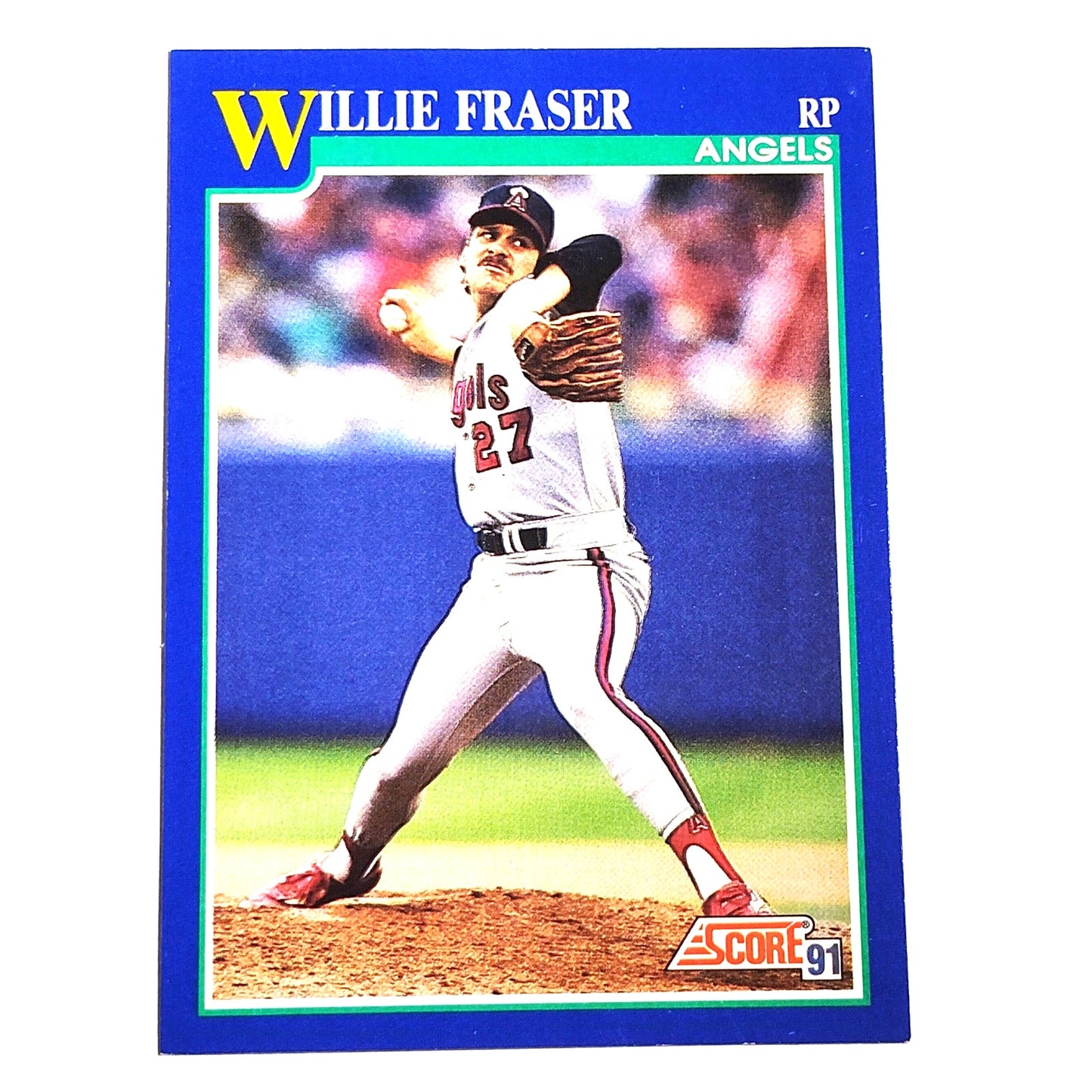 1991 Score Willie Fraser #96 California Angels Pitcher MLB Baseball Card NM