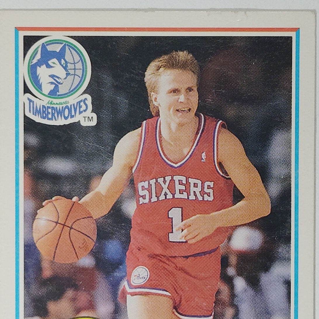 1990 Fleer Scott Brooks #140, Traded to Timberwolves, Sixers Uniform, NBA Card