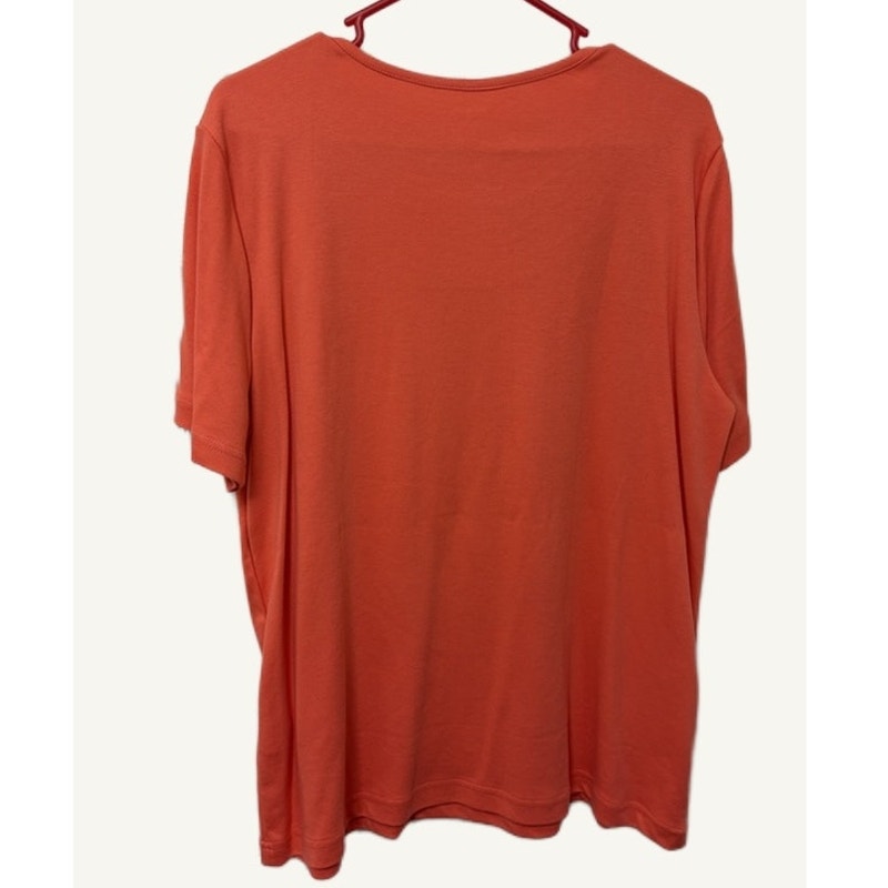 Blair Women's Coral 2-Piece Outfit - Jacket & Short Sleeve Top Size L