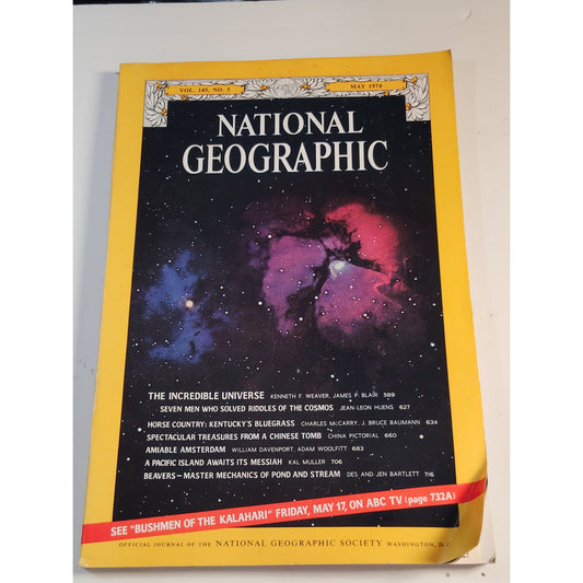 National Geographic Magazine – May 1974, Bluegrass, Beavers, Chinese Tomb