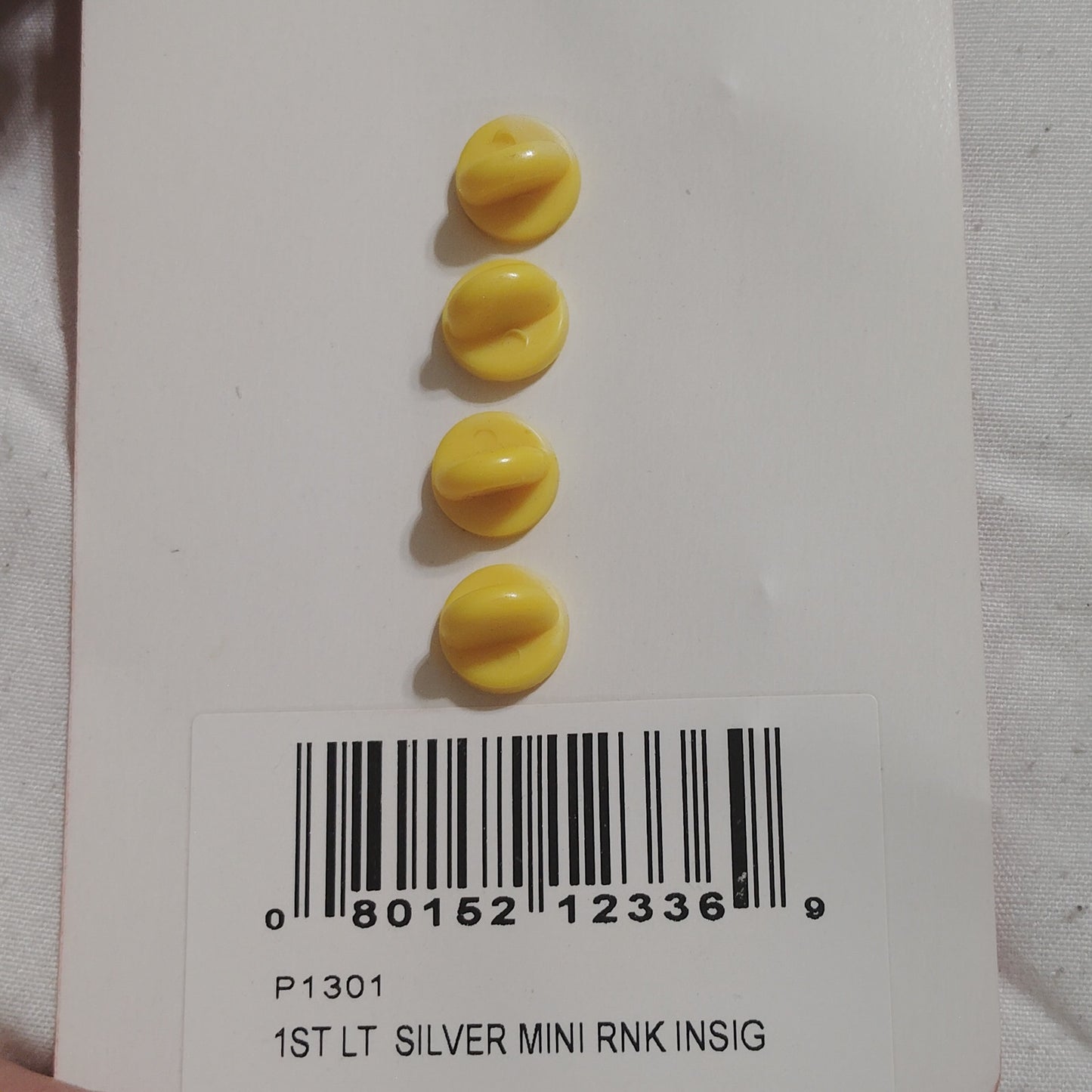 Lieutenant Rank Bars – Mini 3/4" × 1/4" – Silver Collar Device Set, 1 Pr