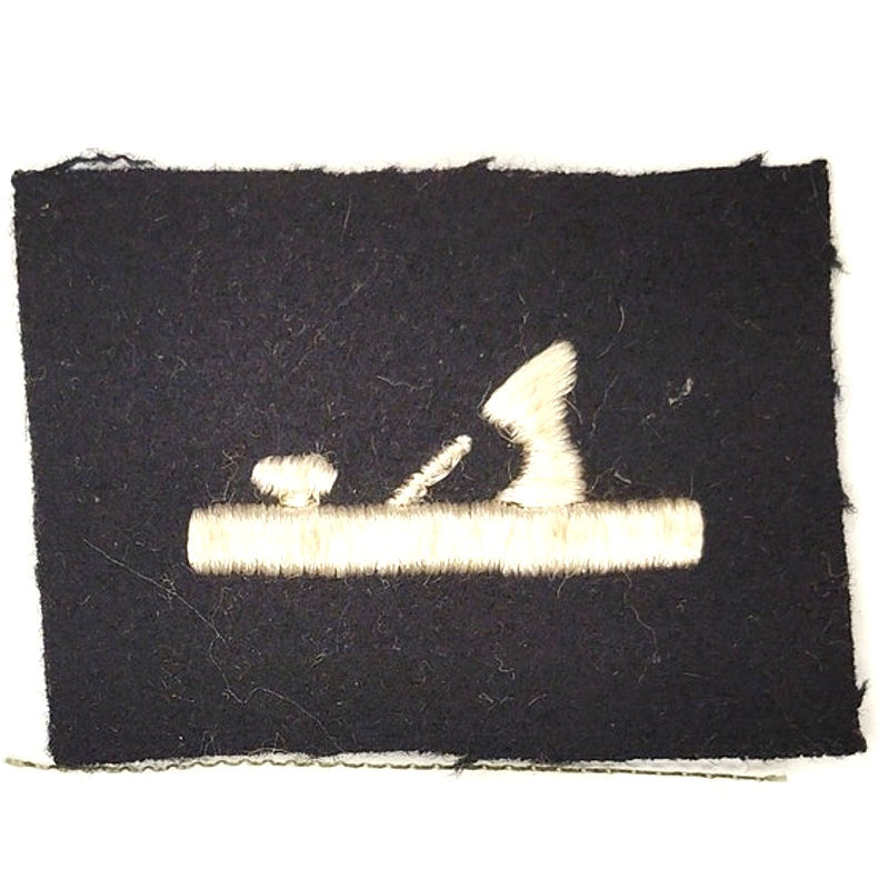Vintage US Navy Patternmaker PM Striker Patch White on Black Felt Material