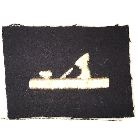 Vintage US Navy Patternmaker PM Striker Patch White on Black Felt Material