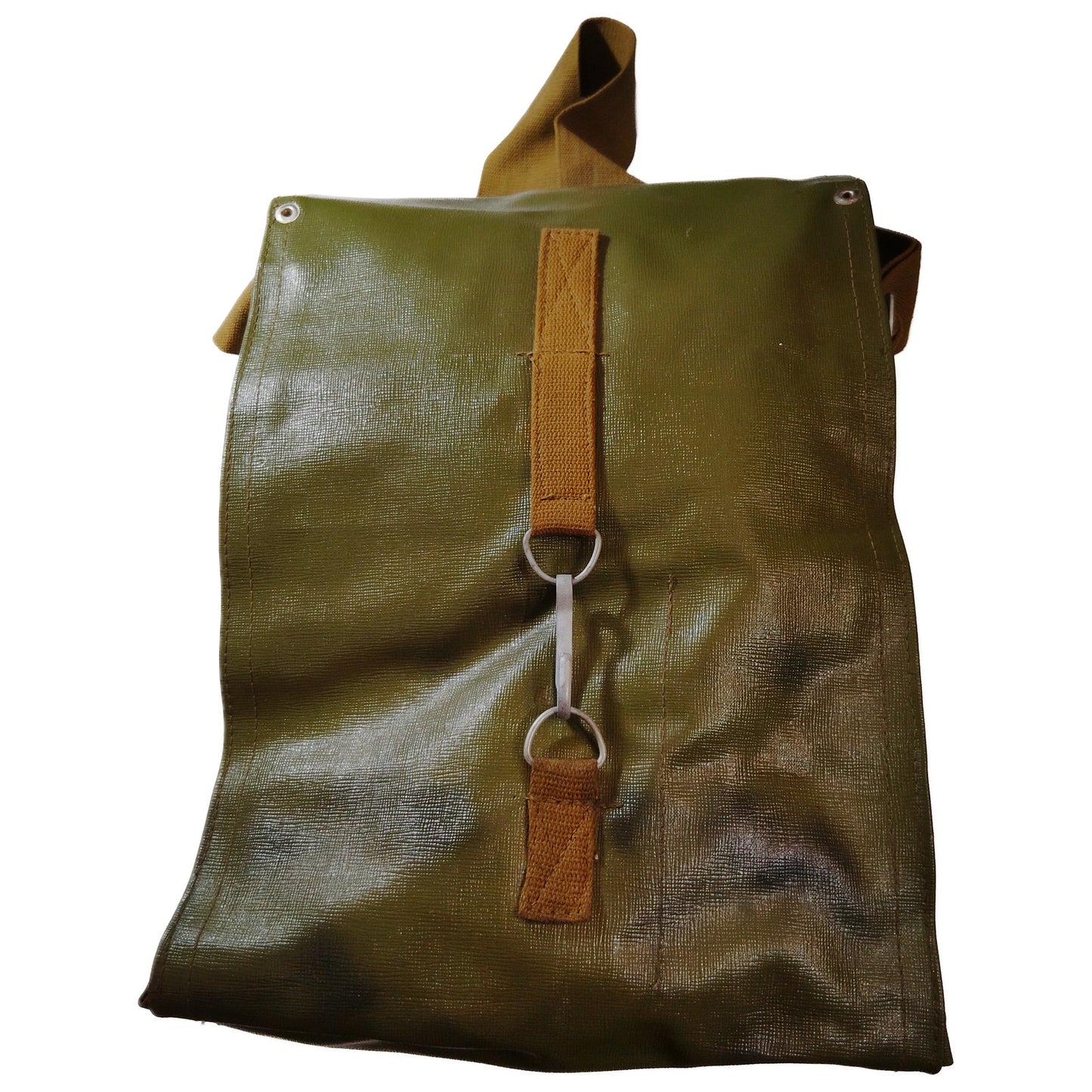Vintage Hungarian/Romanian Military Carrier Bag – 9"x11"x4.5", Green