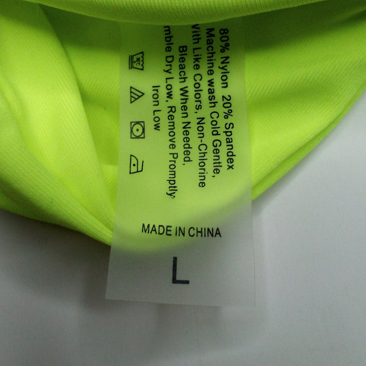 Neon Yellow Underwire Bikini Top - Size L - Adjustable Straps, Cut-Out Detail