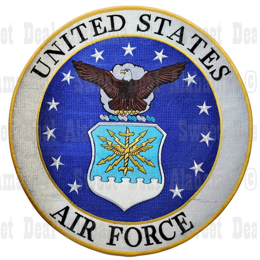 Large USAF U.S. Air Force Seal Jacket Patch – 10" Diameter – Embroidered
