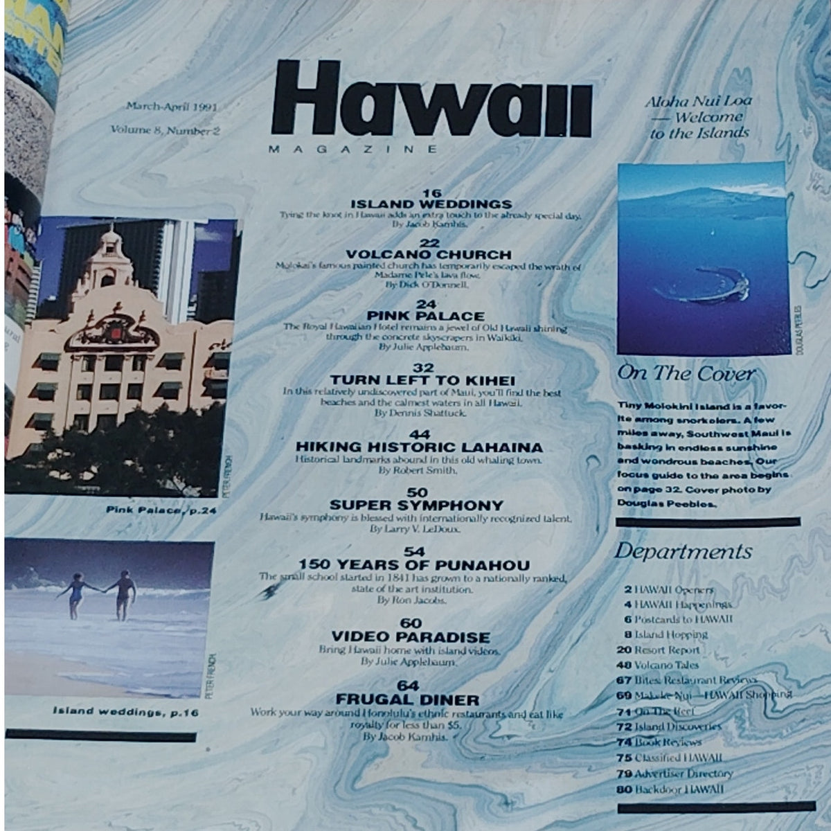 Vintage Hawaii Magazine April 1991 - Discover Southwest Maui, Whale Tail Cover