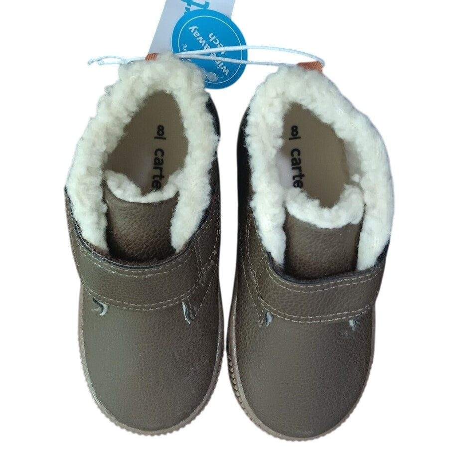 Carter’s Chatham Boot Size 8 Toddler Brown Faux-Suede Hook & Loop Strap CF21F12P
