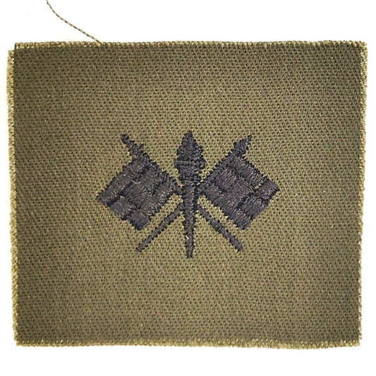 US Army Signal Corps Subdued ODG Branch Patch 2‑1/4" × 2" BDU Sew‑On NOS