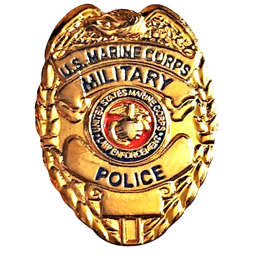 U.S.M.C. Military Police Badge Novelty Hat Lapel Pin, 1‑1/16" × 3/4"