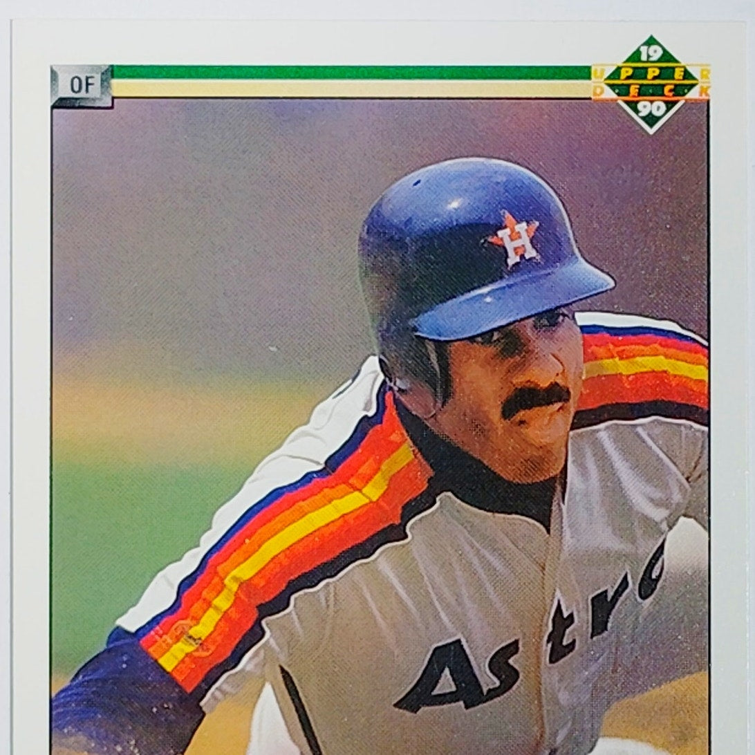 1990 Upper Deck Kevin Bass #302 Houston Astros Outfielder Sliding Action - VG/EX