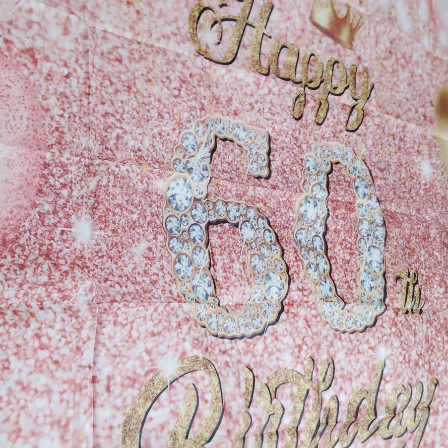 60th Birthday Rose Gold Decoration Set – Balloons, Banner & Accessories – NIP