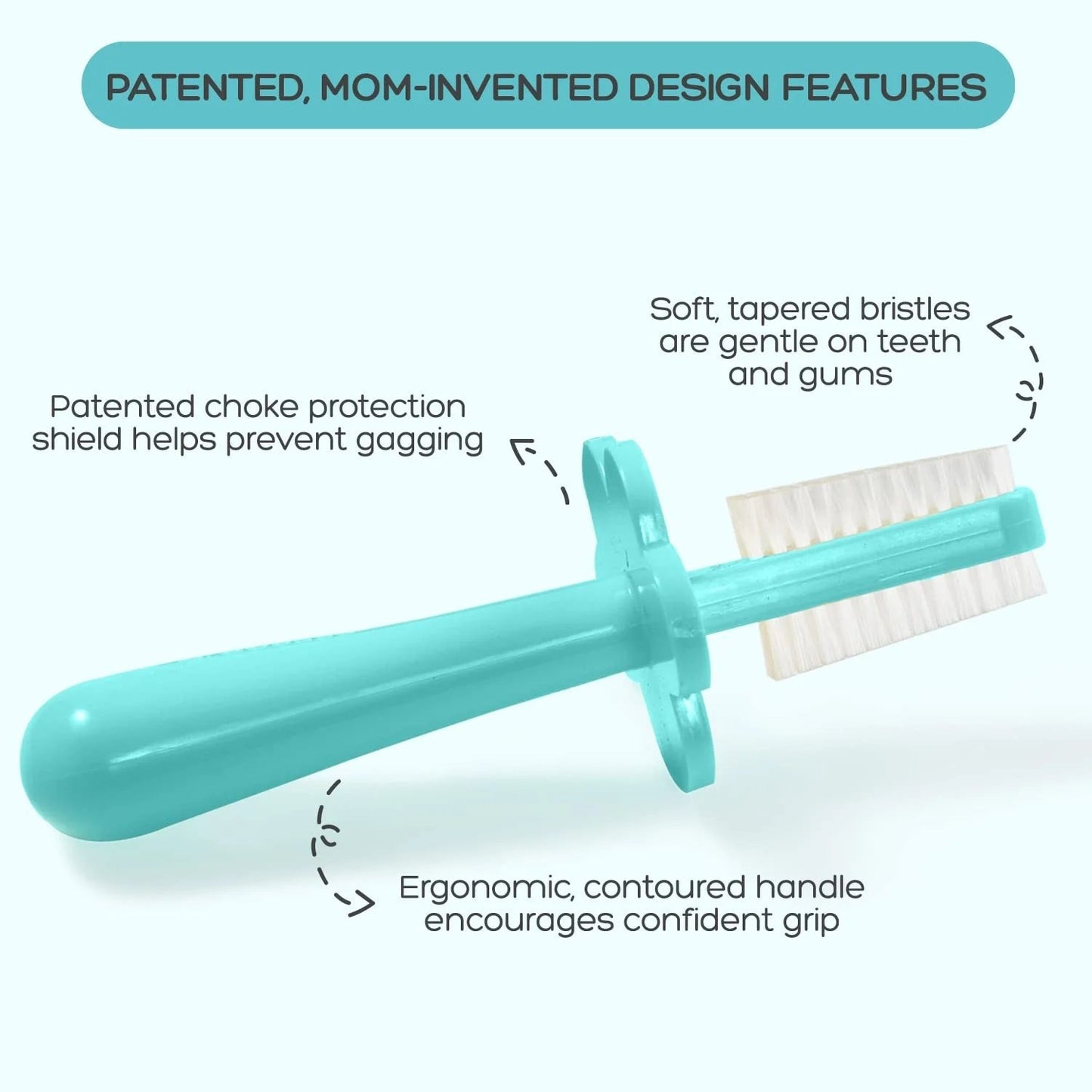Baby Finger Toothbrush – BPA-Free & Phthalate-Free, Teal, 1 Pk, Infant & Toddler