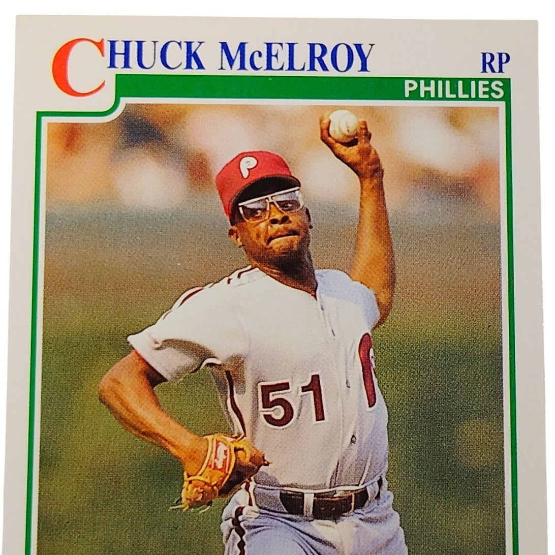 1991 Score Chuck McElroy #374 Philadelphia Phillies Pitcher Rookie Prospect Card NM