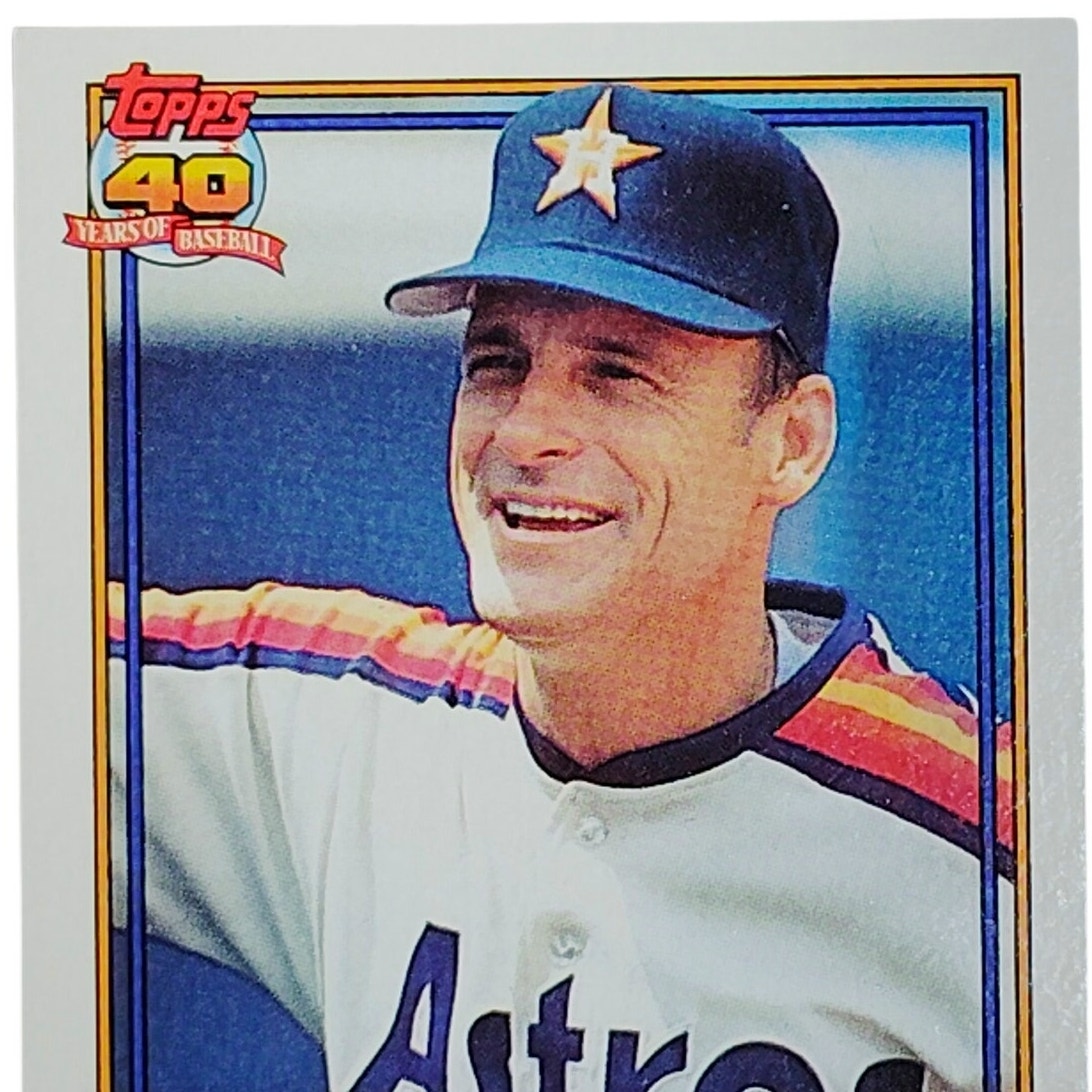 1991 Topps Art Howe 51 Houston Astros Manager 40th Anniversary Card VG/EX