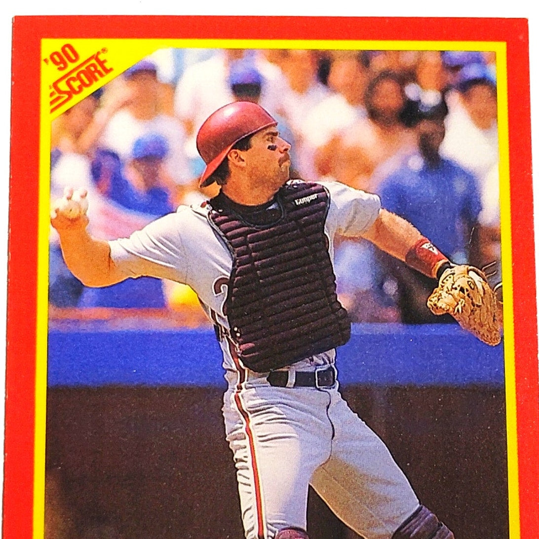 1990 Score Steve Lake #435 Philadelphia Phillies Catcher MLB Baseball EX