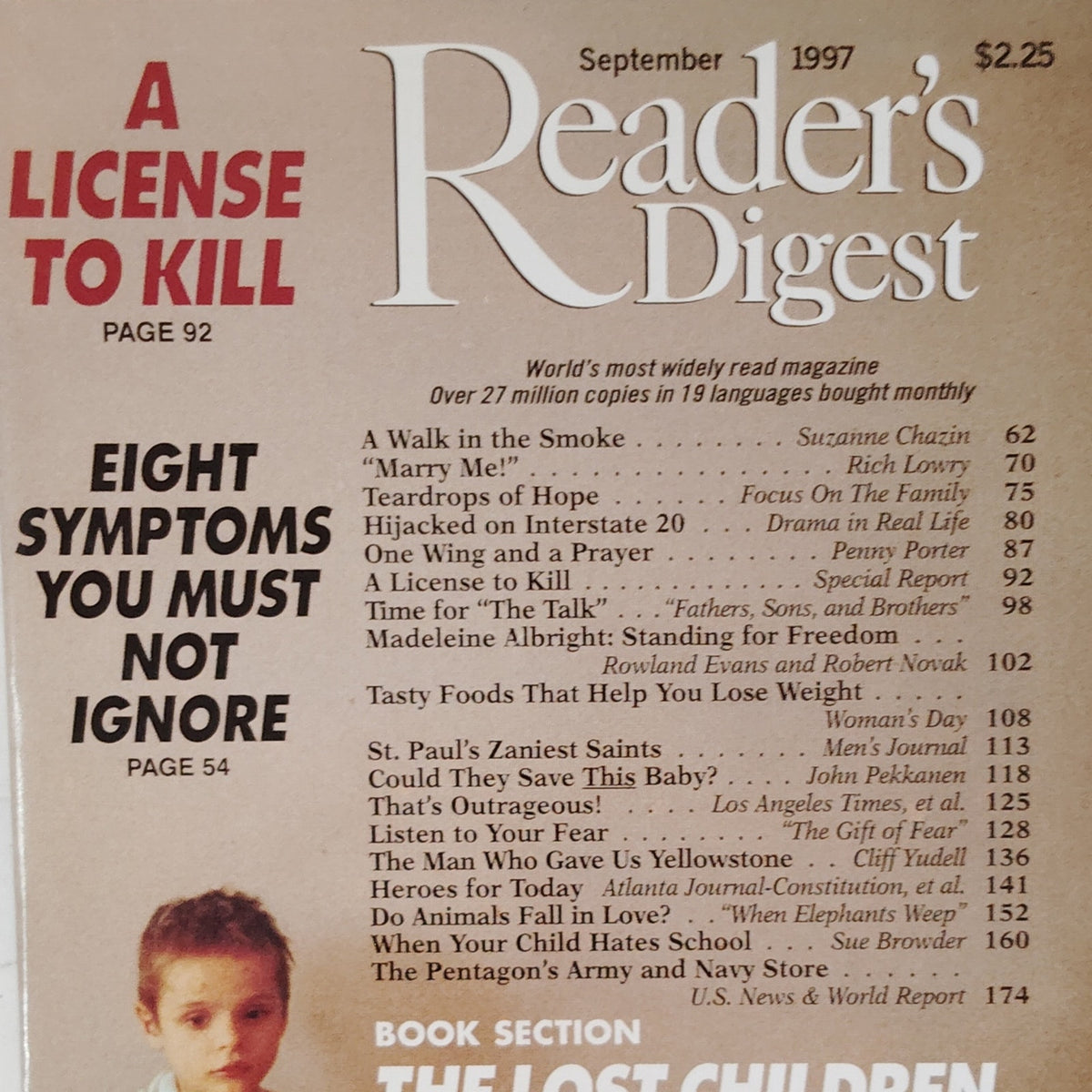 Vintage Reader's Digest September 1997 Magazine - Lost Children of Bacau