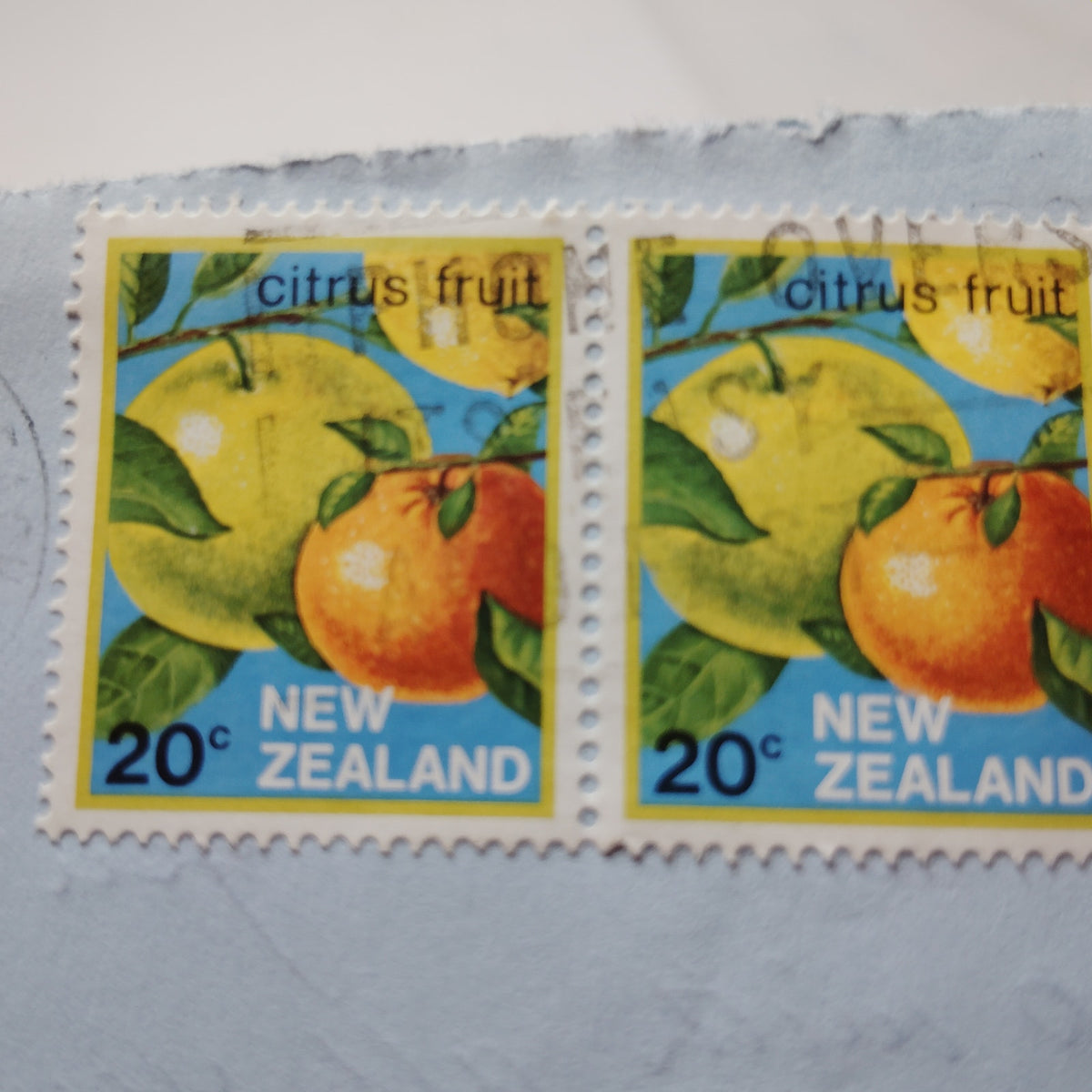 1985 New Zealand Aerogramme Croxley 20c Citrus Stamps Paraparaumu Cover