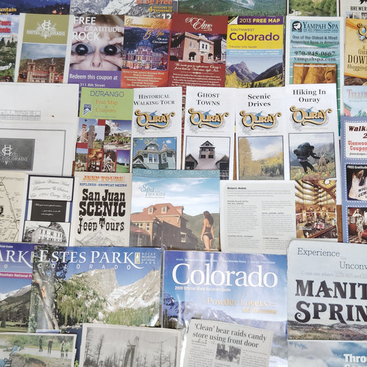 Colorado Rocky Mountain Park Ouray Vacation Ephemera Lot - 2013 Travel Souvenirs