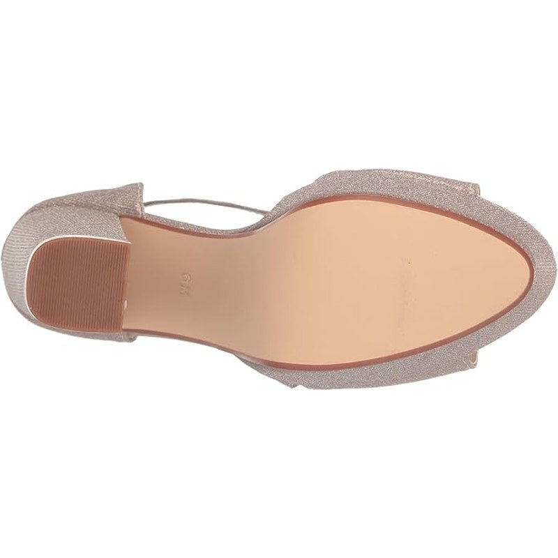 Touch Ups Chloe Women’s Sandal – Size 6, Champagne, 4-1/4" Heel