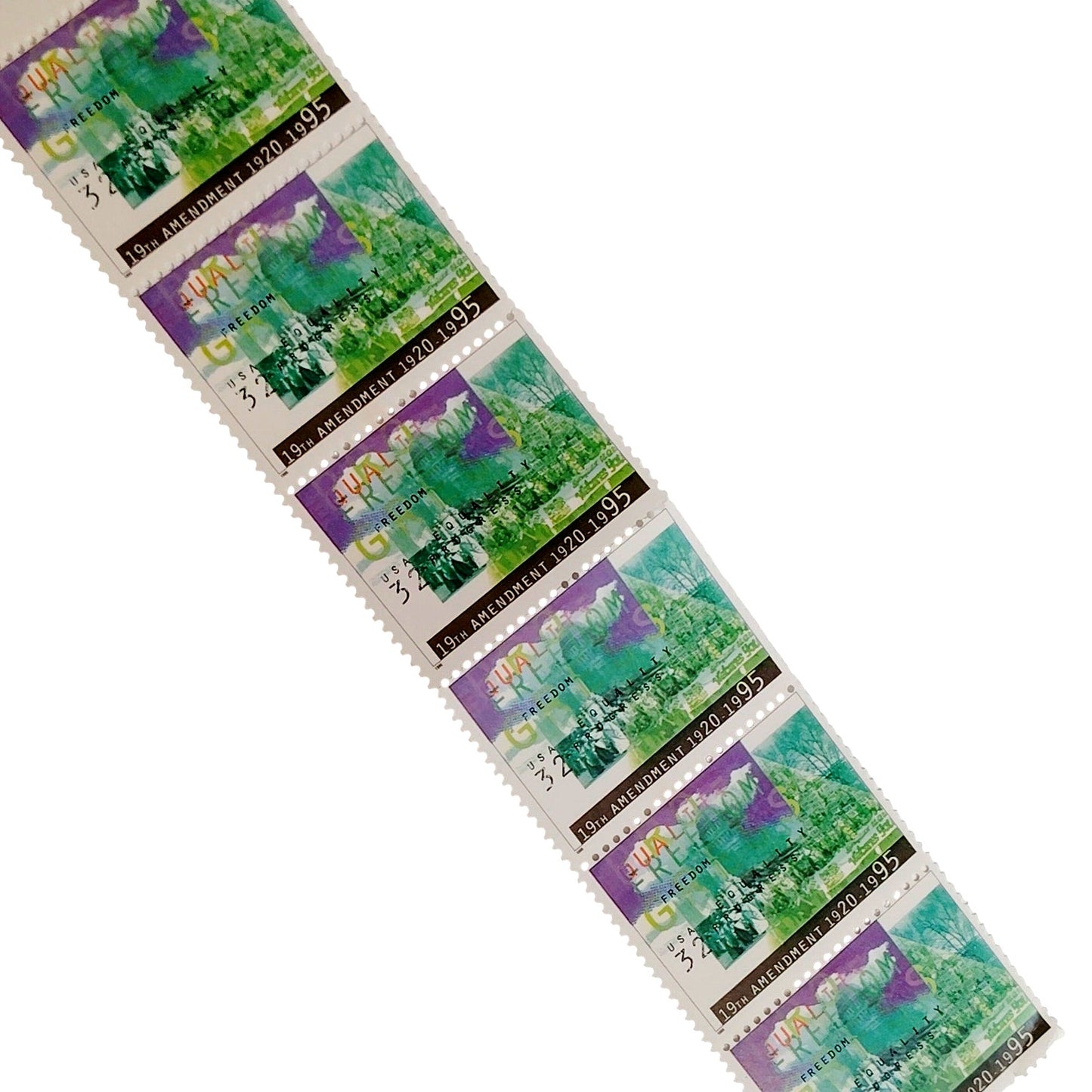Strip of 6 – 1995 USA 32¢ 19th Amendment MNH Scott 2980 Suffrage