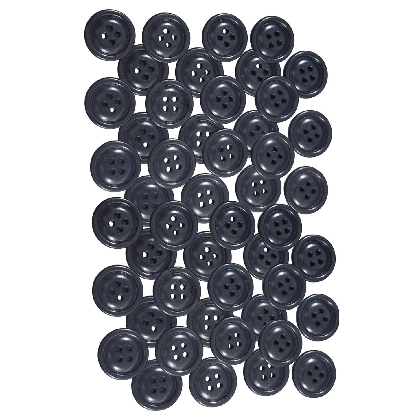 48 Dark Blue U.S. Navy 4-Hole Coat Buttons, 13/16"D, 32 Ligne, 4 Dz., Plastic