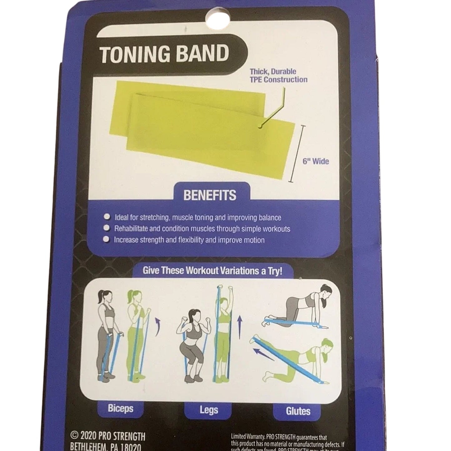 Pro Strength Extra‑Wide Toning Band – Heavy Resistance Exercise Fitness Band