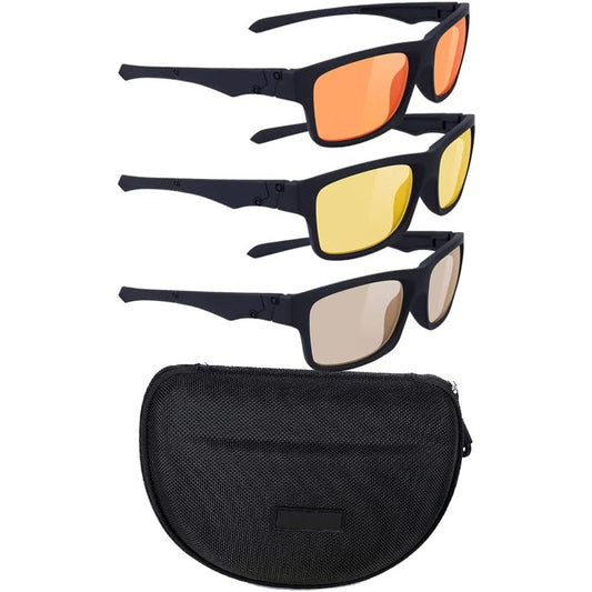 3‑Pack Professional Gaming Blue Light Blocking Glasses – Anti‑Glare Anti‑Fatigue