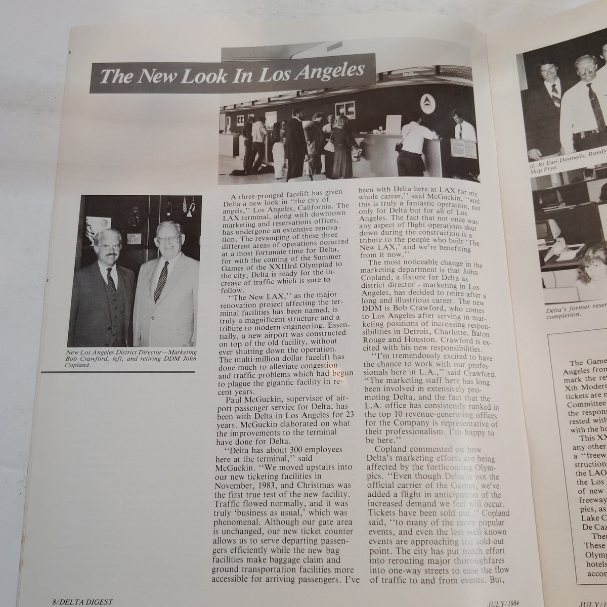 Vintage Delta Digest Magazine July 1984 - The Delta Connection Airlines