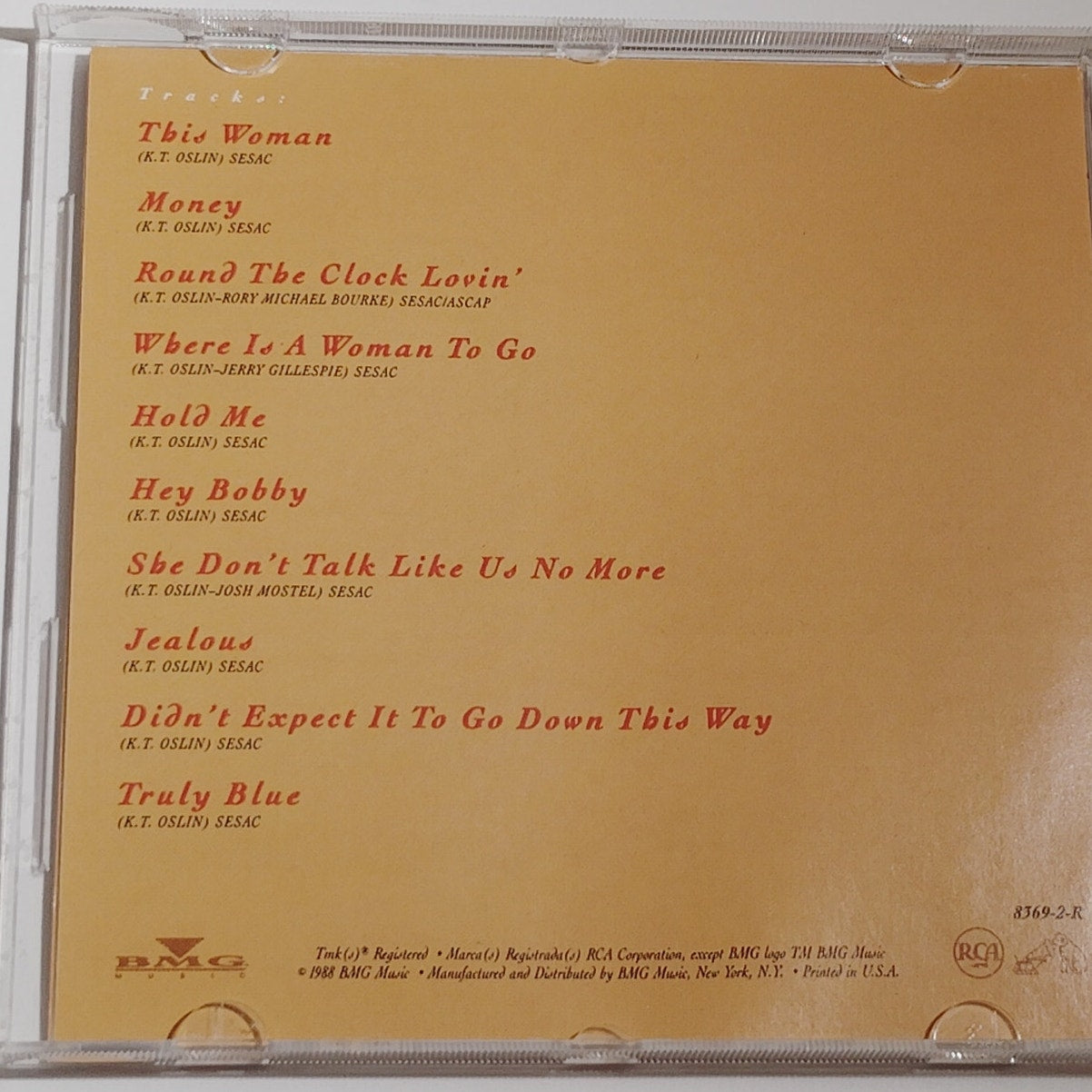 K.T. Oslin This Woman CD Country Album 1987 Classic Hits