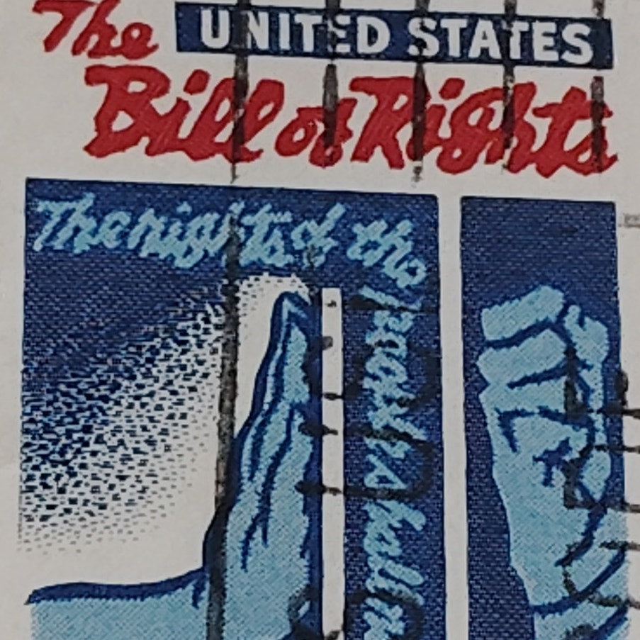 1966 Scott #1312 – 5¢ Bill of Rights / 175th Anniversary – Canceled