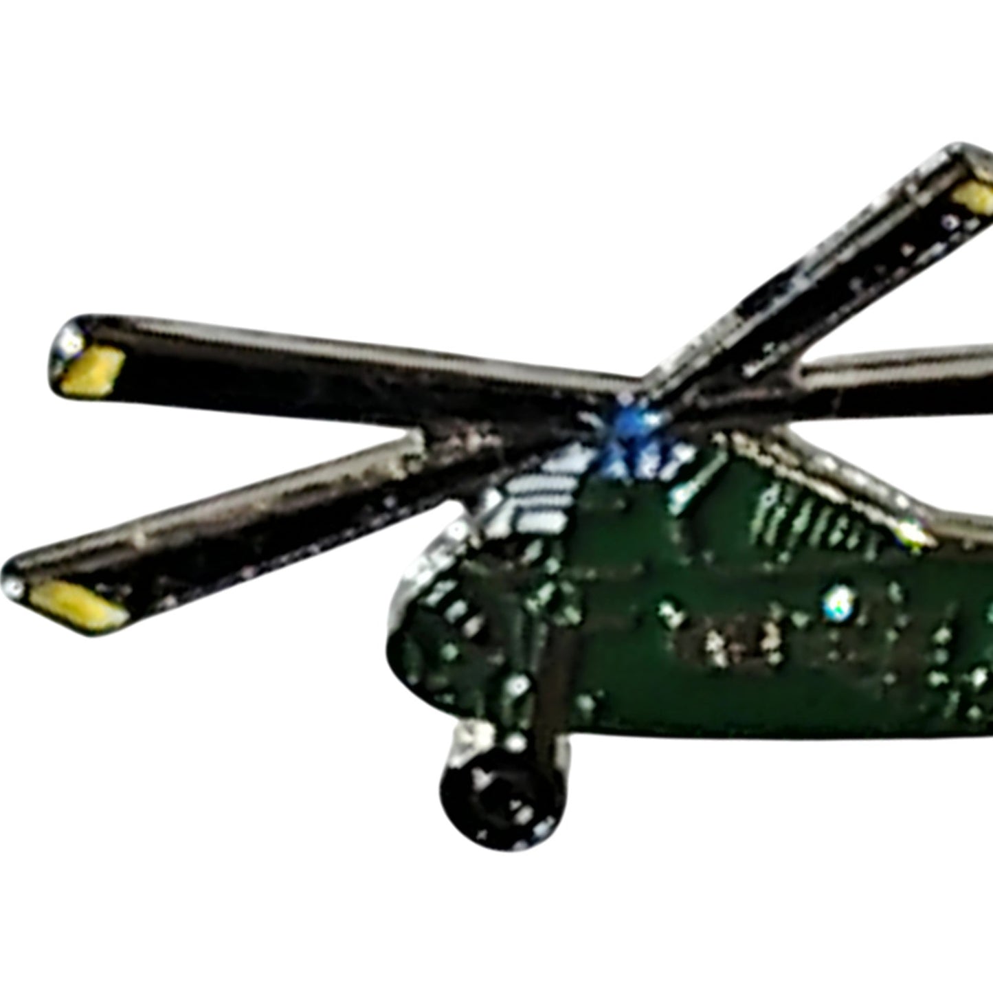 AH-64 Apache Hat Lapel Brooch Pin - Attack Helicopter Design - 1-3/8" x 3/4"