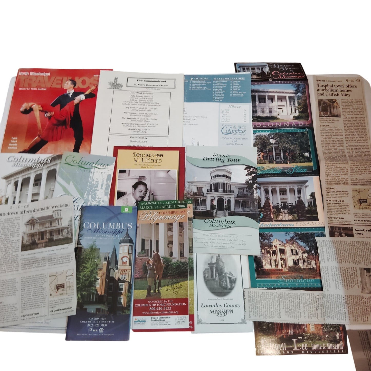 Columbus, MS Travel Guides & Event Programs (2004-2008) - Local Ephemera Lot
