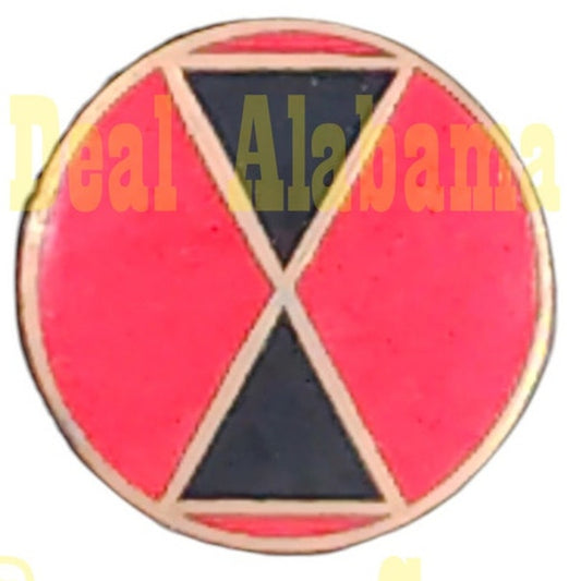 7th Infantry Division Hat, Lapel or Brooch Novelty Collectors Pin 7/8"D