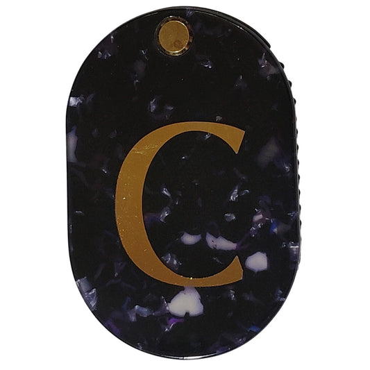 Compact Mirror & Comb – Monogram “C” – Foldable Accessory – 3.5"x2.375" Closed