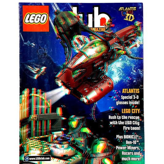 Lego Club Magazine, Atlantis 3D, LEGO City, Bionicle, Jan/Feb 2010, NM 9.4