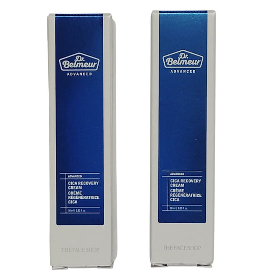2‑PK Dr.Belmeur Advanced Cica Recovery Cream – Travel Size 0.33 Oz (10 ML) Each