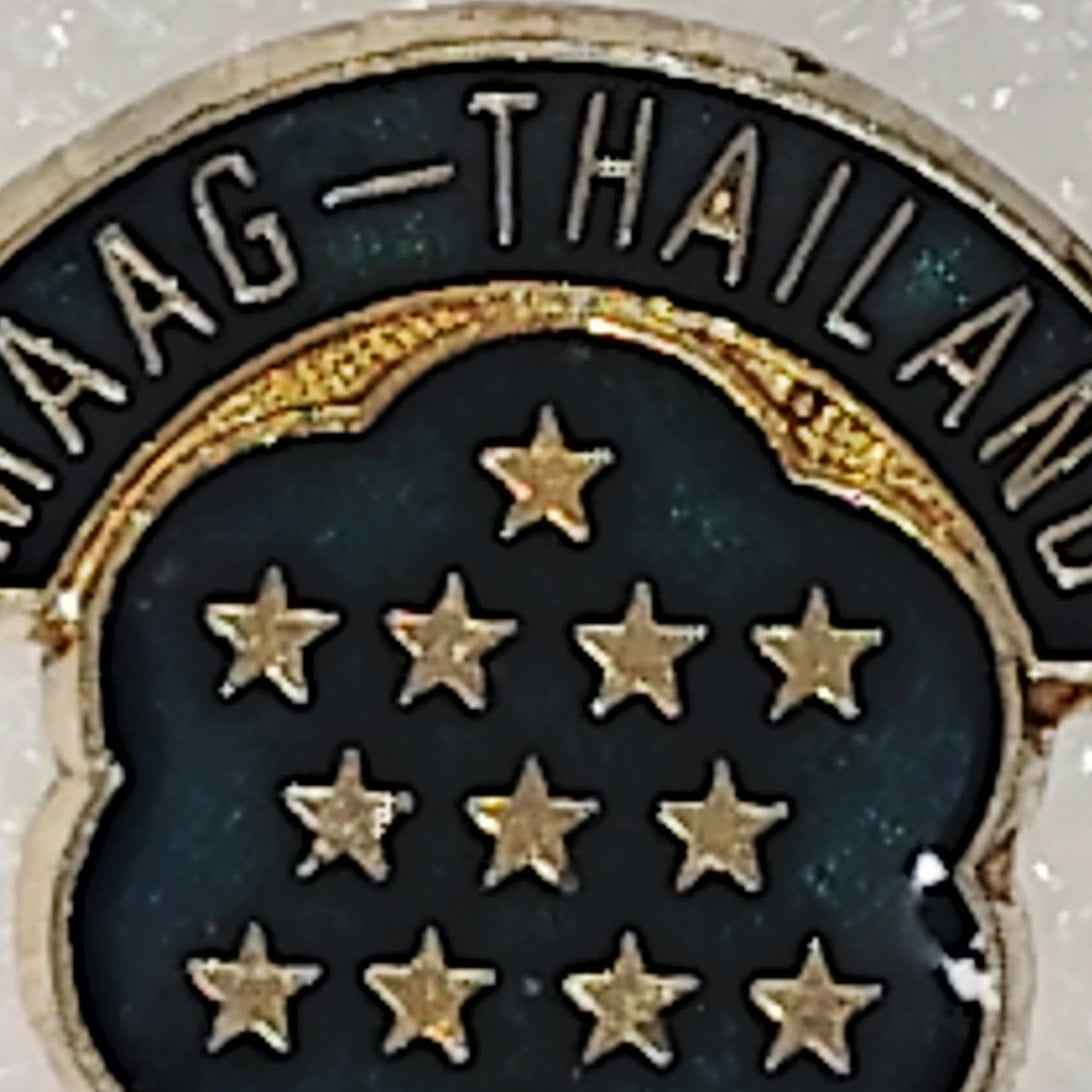 MAAG Thailand Vietnam War Era Novelty Hat/Lapel/Brooch Pin, Enamel Metal