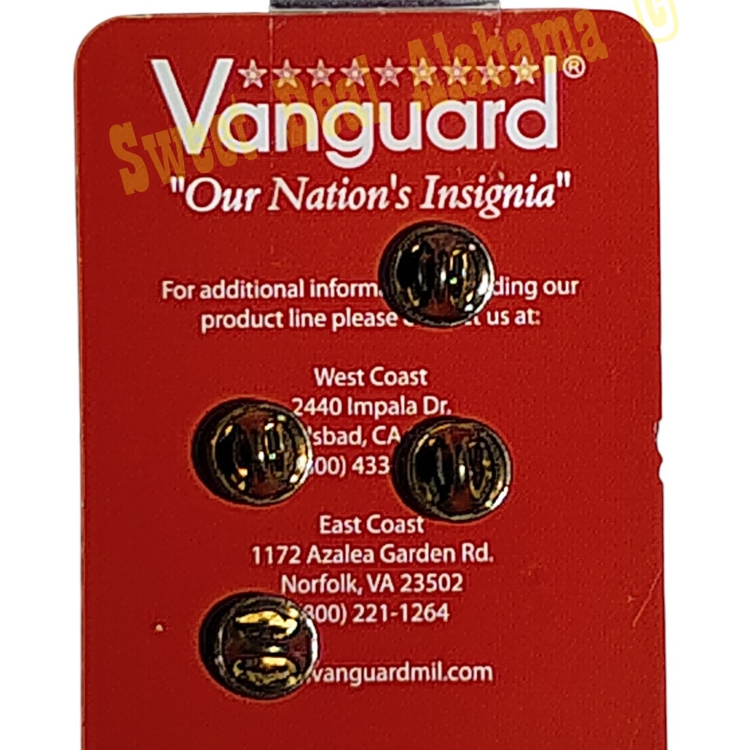 Vanguard Coat Device Pin Set: Gunner, 1-1/4"H x 1"W, Gold, Hat Pin