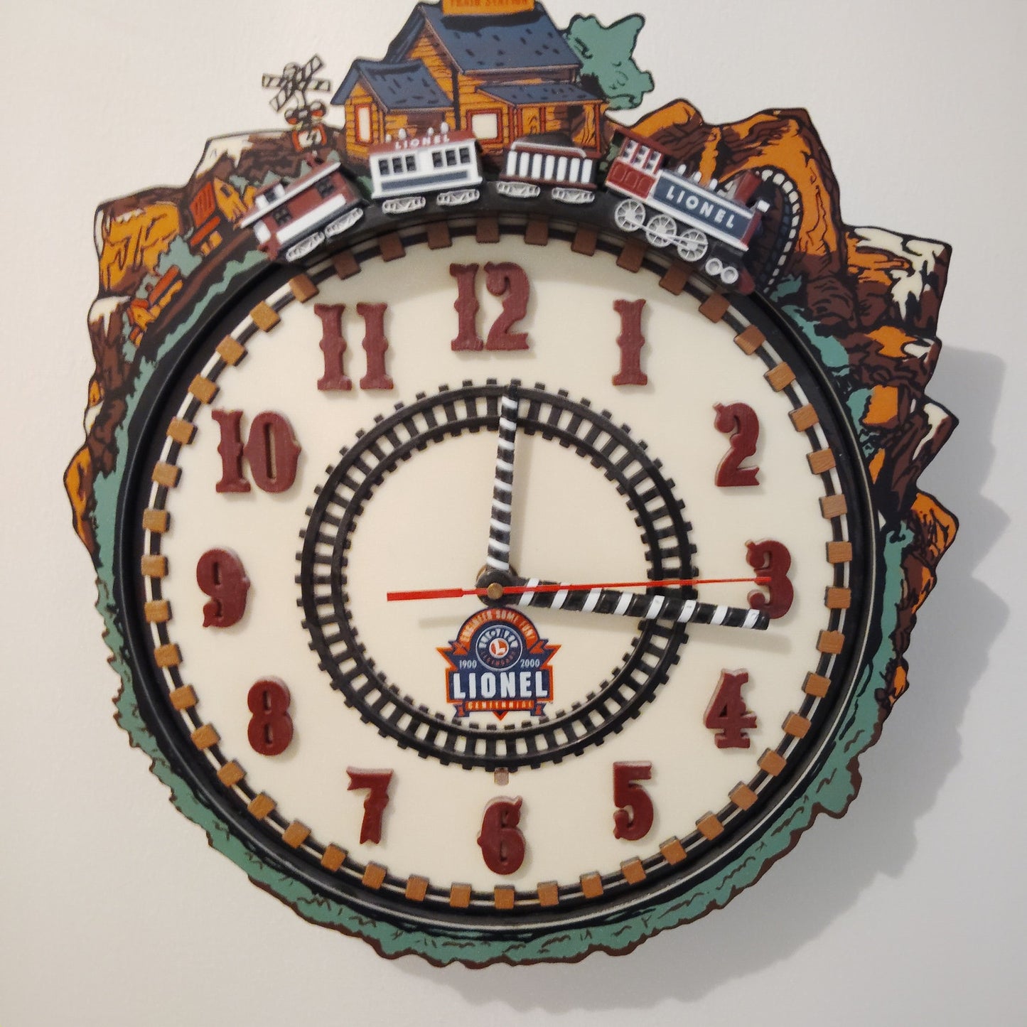 Lionel 7183 Centennial Train Clock, Working Time & Sound Train Needs Belt Repair