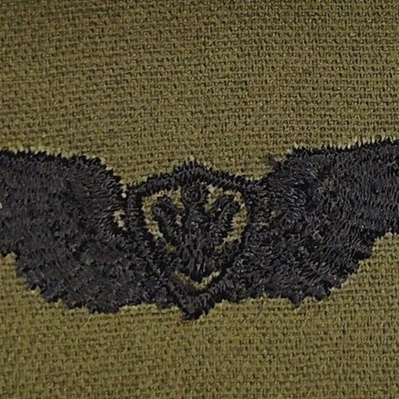 VTG US Army Aviator Pilot Subdued OD Green Flight Badge Patch 3.75" × 2" Sew‑On