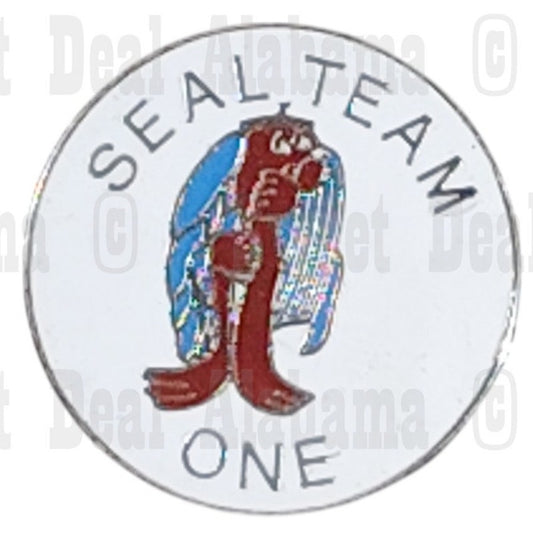 Seal Team One Hat, Lapel, Vest or Brooch Novelty Collectors Pin 1"D