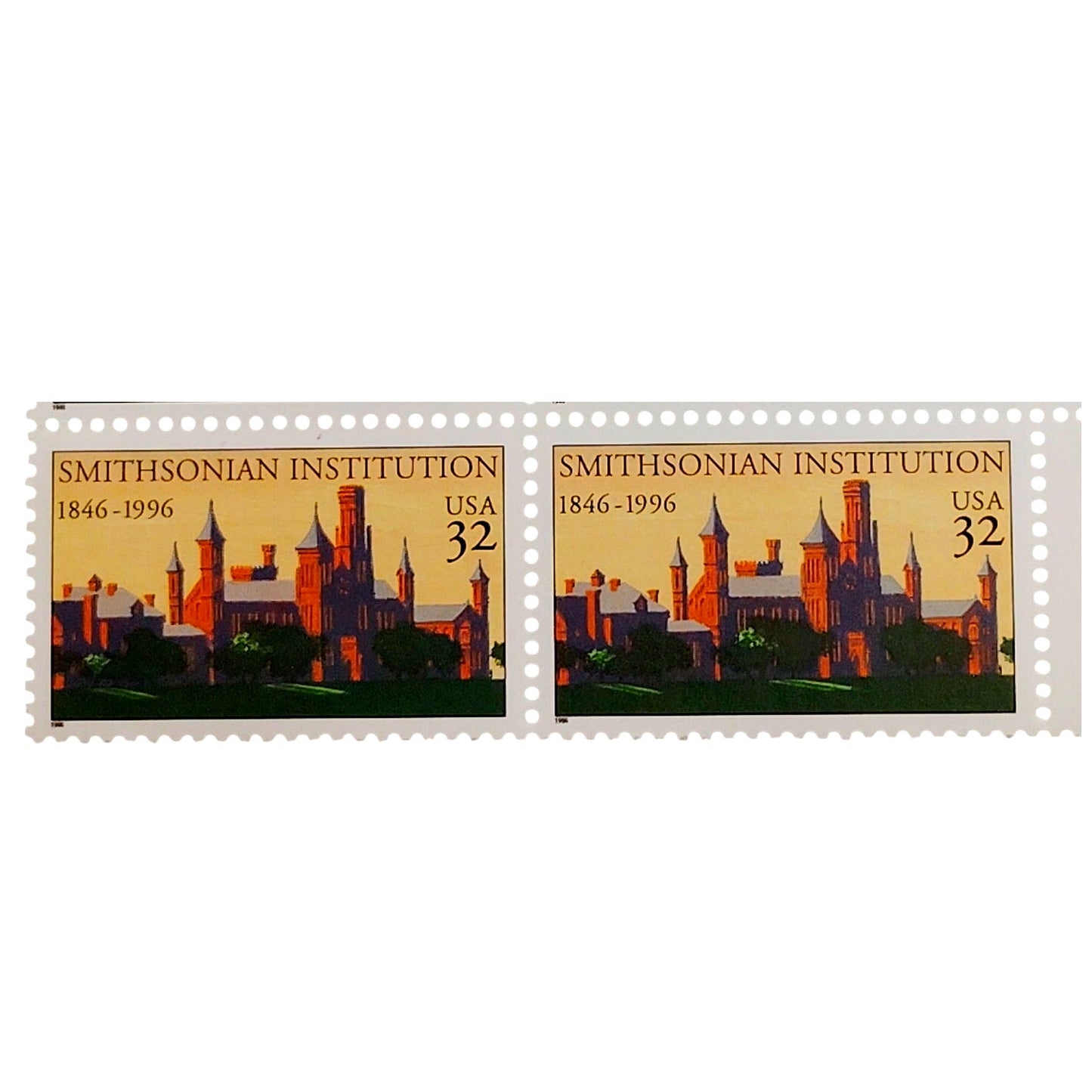Pair – 1996 USA 32¢ Smithsonian Institution MNH Scott 3061