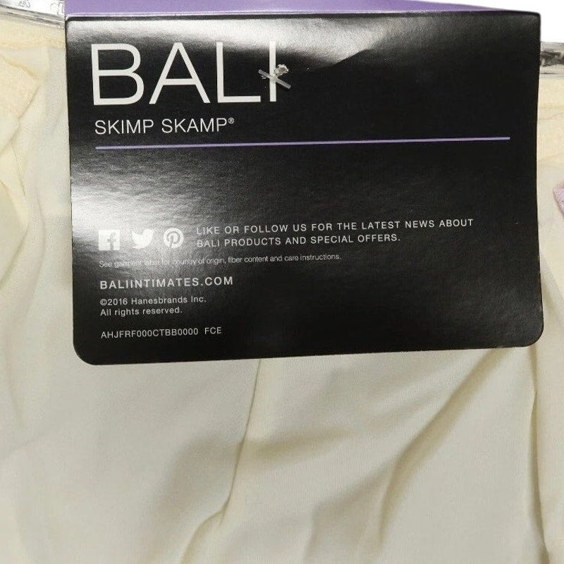Women's Bali A633 Skimp Skamp Brief Panty - 3 Pack Size 7(L) Moonlight/Dawn/Blue