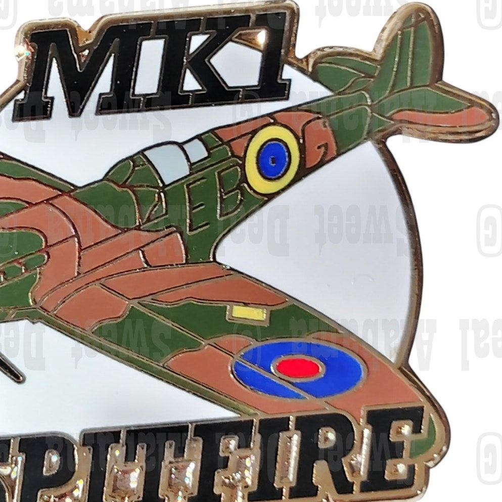 Spitfire MK1 Aircraft, Collector's Hat, Lapel, Brooch Pin 1-1/4"W x1"H