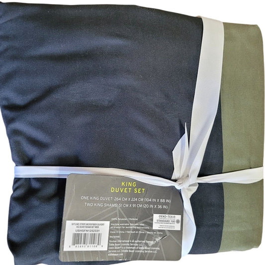 Eddie Bauer- King Duvet Cover Set, Reversible Bedding Set with Matching Sham(s)